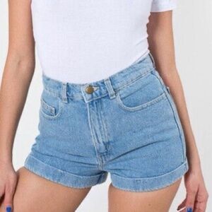 American Apparel Denim Cuff Shorts